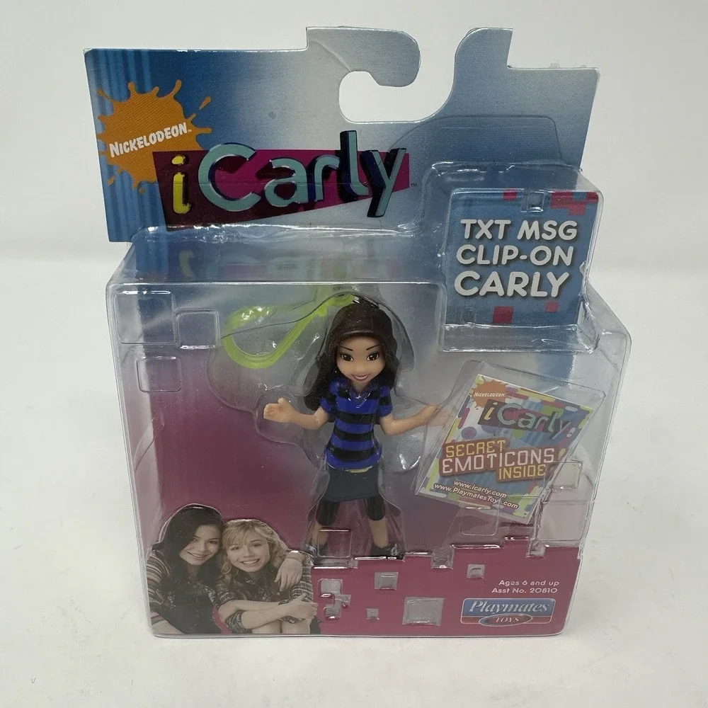 Playmates iCarly Txt Msg Clip-On Carly Figure OS Blue Poseable Nickelodeon 2009